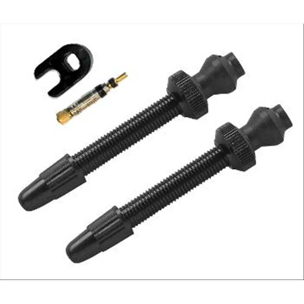 Valvole tubeless Presta bici 45mm 2pz. Nero