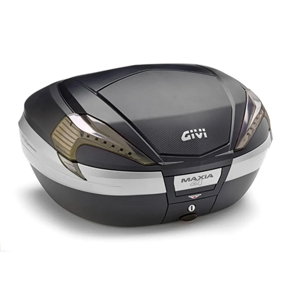 Valigia 56 litri Givi Maxia4 V56NNT Nera con Cover Carbonlook, Catadiottri Fumè, Monokey®