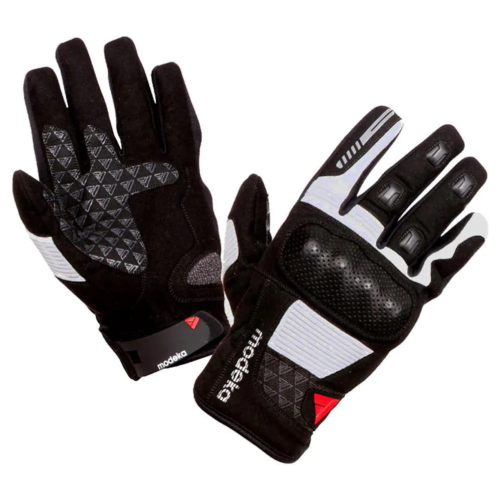 Guanti Modeka (CE) Fuego Nero Grigio Chiaro 4 XL