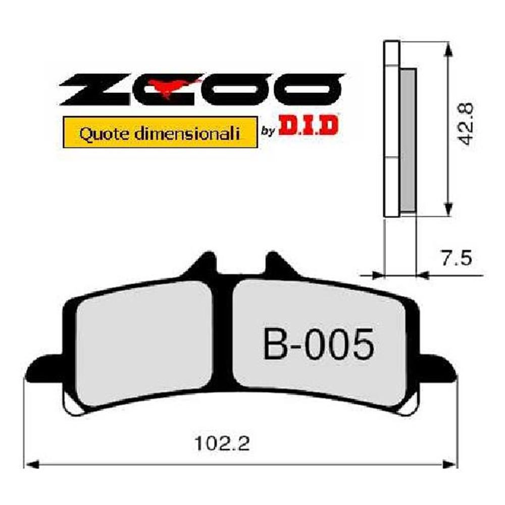 Pastiglie freni moto Zcoo B005 ( 07BB37 ) Racing