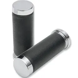 Manopole moto Ø25,4 Harley Davidson Cromo e Vinile Nero