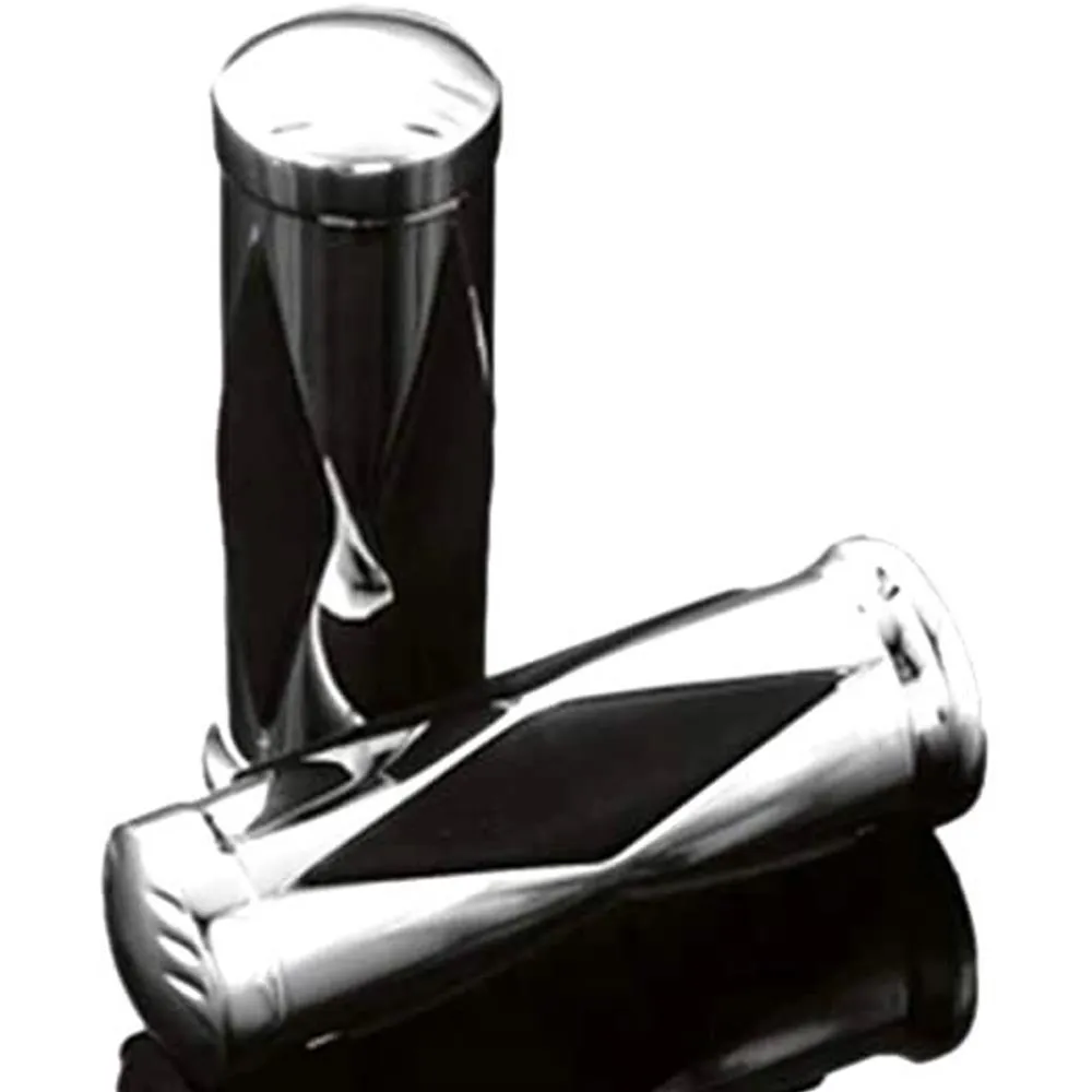 Manopole moto Ø22 chiuse Cromo Diamond