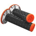 Manopole moto Ø22 chiuse Scott Mellow + Donut Grip Black Orange Fluo