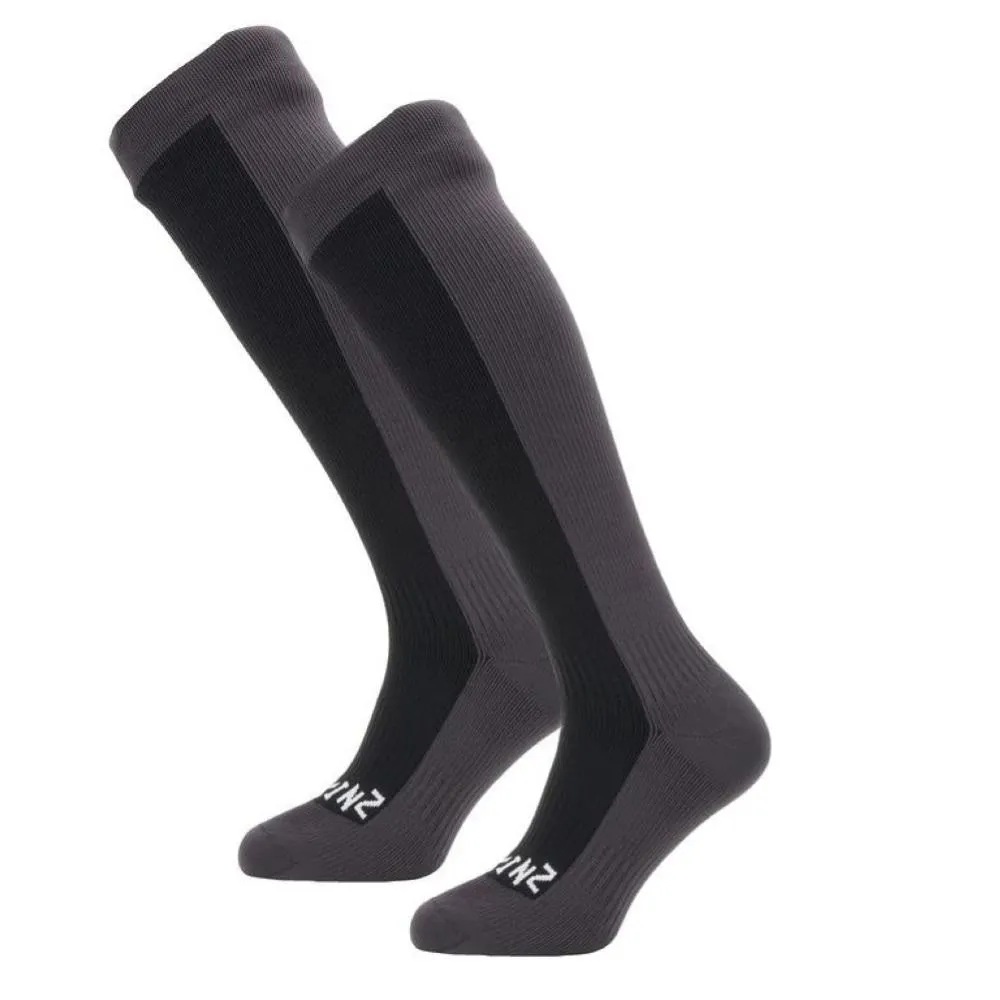 Calze SealSkinz Cold Weather Knee, nero grigio