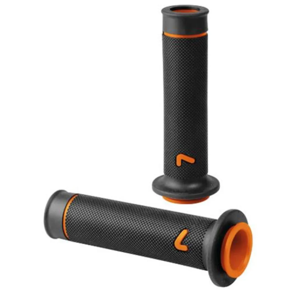 Manopole moto Ø22 aperte Sport-Grip , Nero Arancio