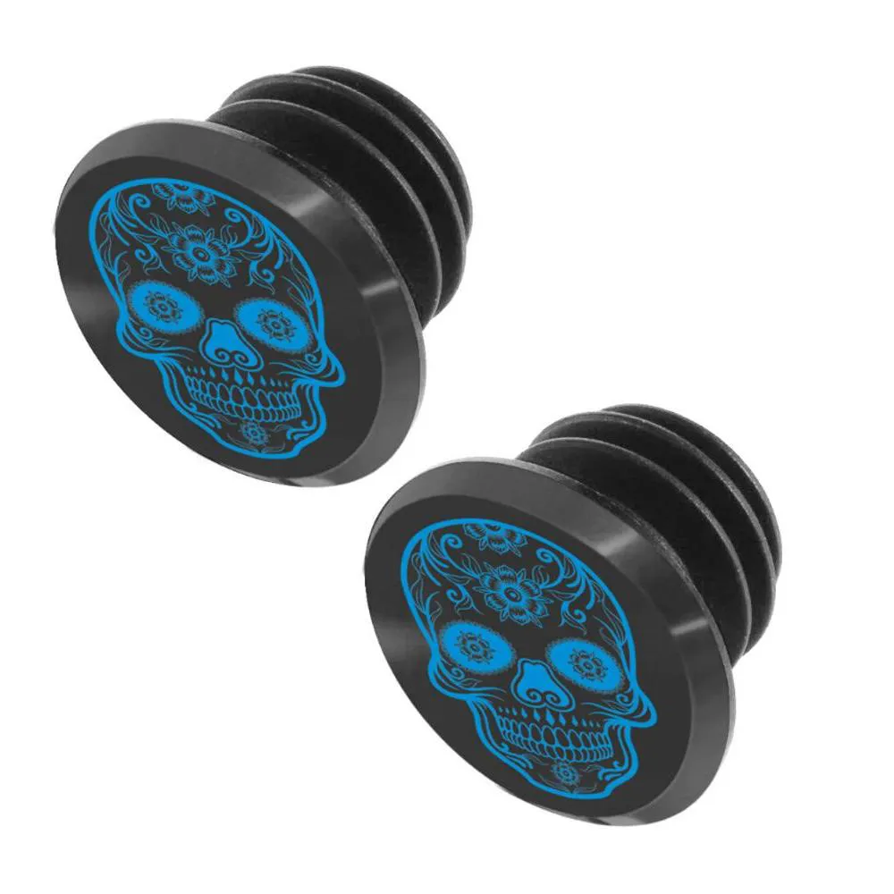Tappi manubrio Switch Skull Blu (2 pezzi)