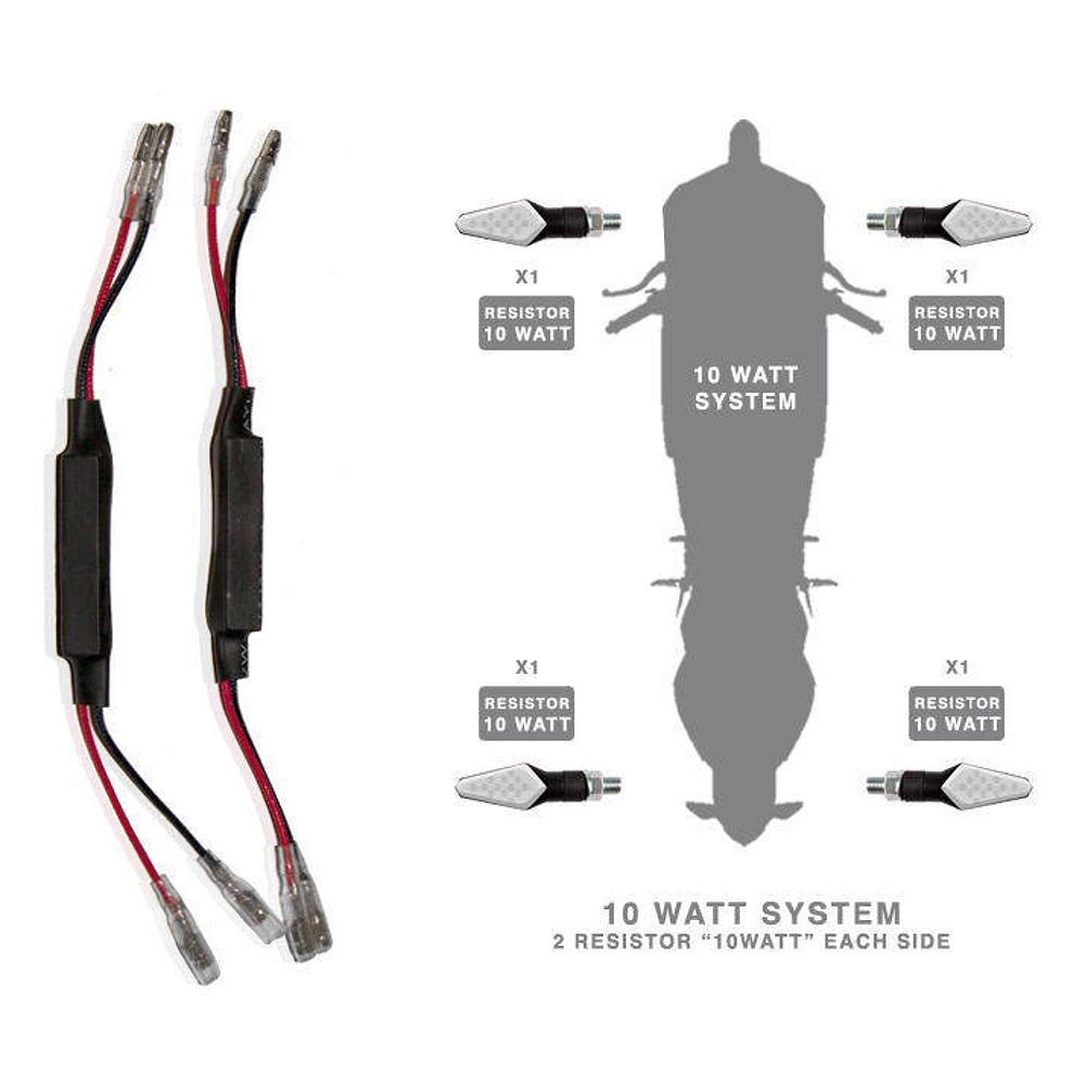 Resistenze pre-cablate con connettori , 12V 10 OHM 10W, 2 pezzi