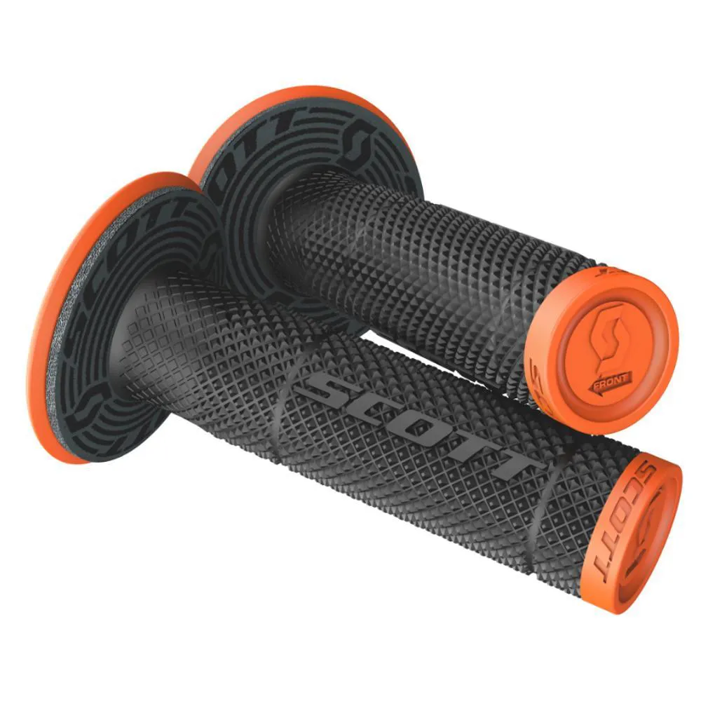 Manopole moto Ø22 chiuse Scott SX II + Donut Nero/Arancio