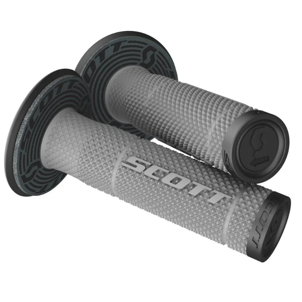 Manopole moto Ø22 chiuse Scott SX II + Donut Grigio/Nero