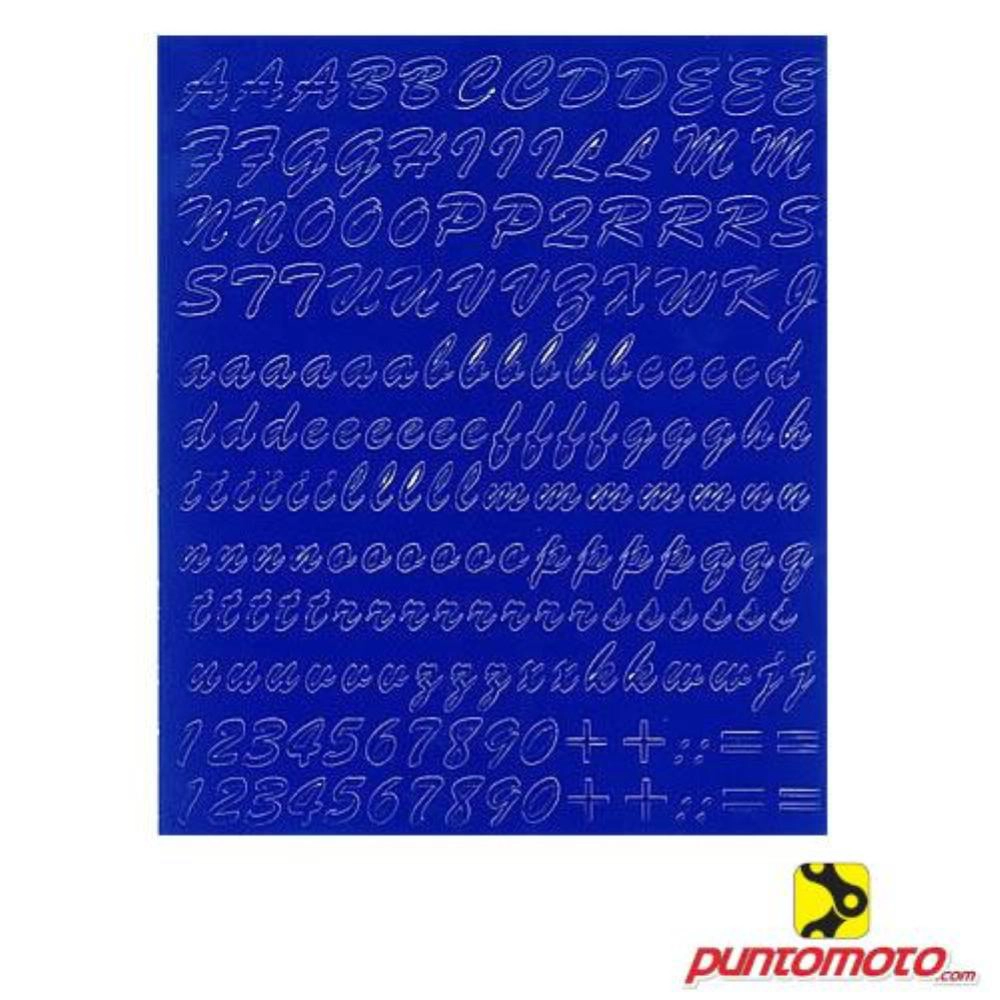 Set lettere adesive Blu, 170 pz.