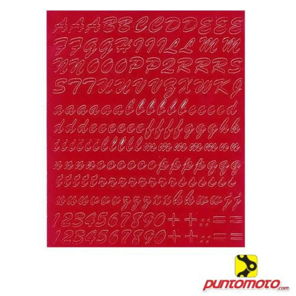 Set lettere adesive Rosse, 170 pz.