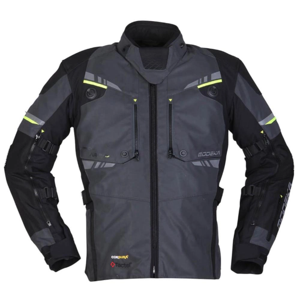 Giacca Modeka (CE) Taran Flash 2in1, Nero - Grigio scuro - Giallo Fluo