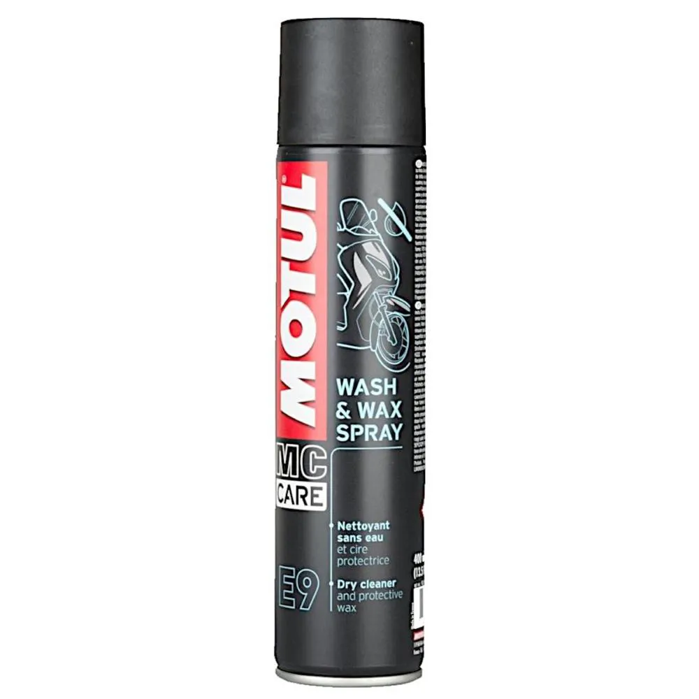 Detergente a secco e Cera protettiva Spray Motul MC Care Wash e Wax 400ml.