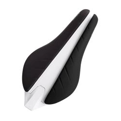 Sella bici Fabric Tri Flat Race, bianco nera