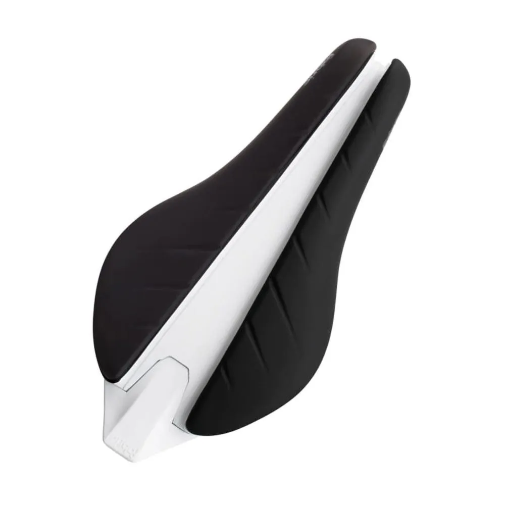 Sella bici Fabric Tri Flat Race, bianco nera