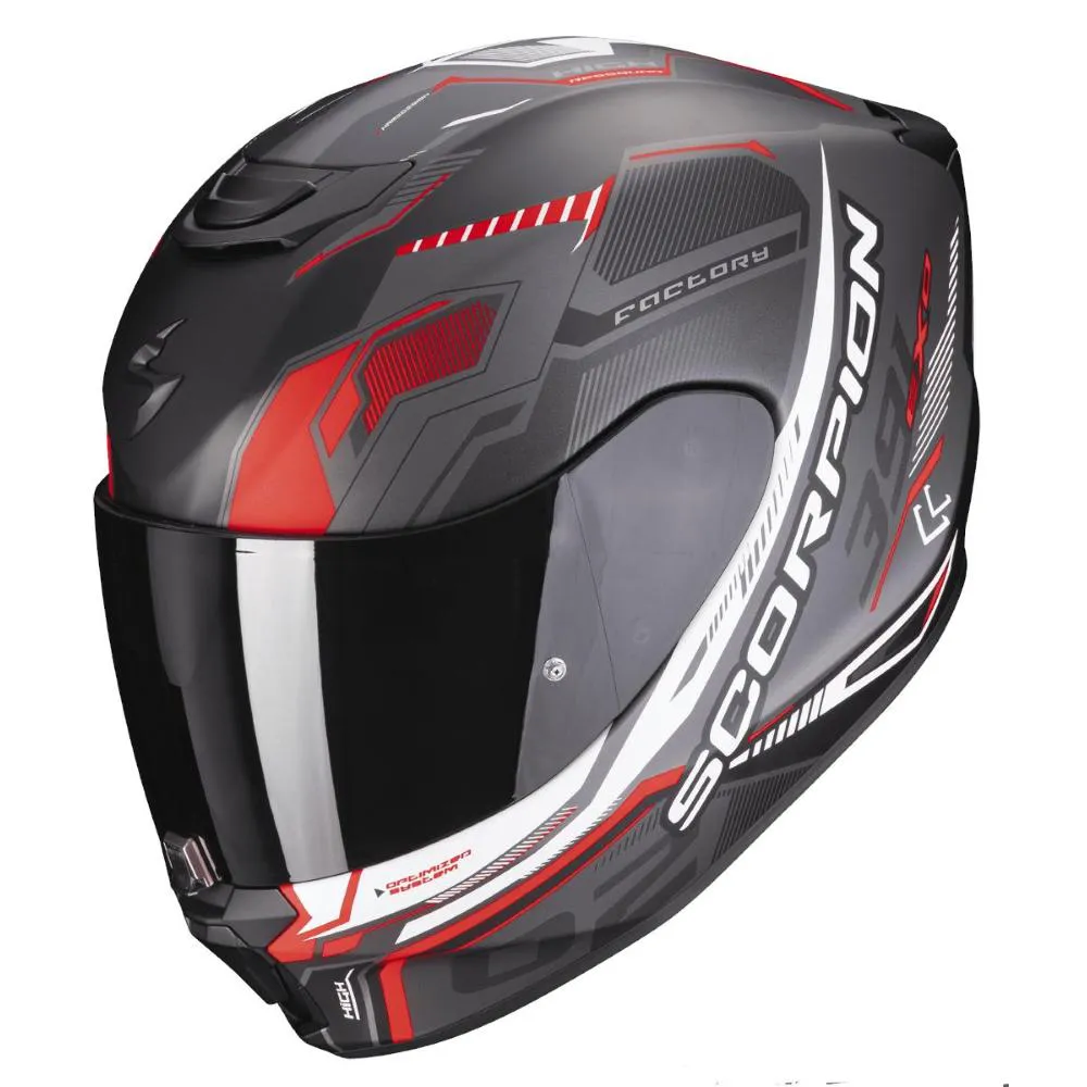 Casco Scorpion Exo 391 ECE22.06 Haut Matt Black Silver Red