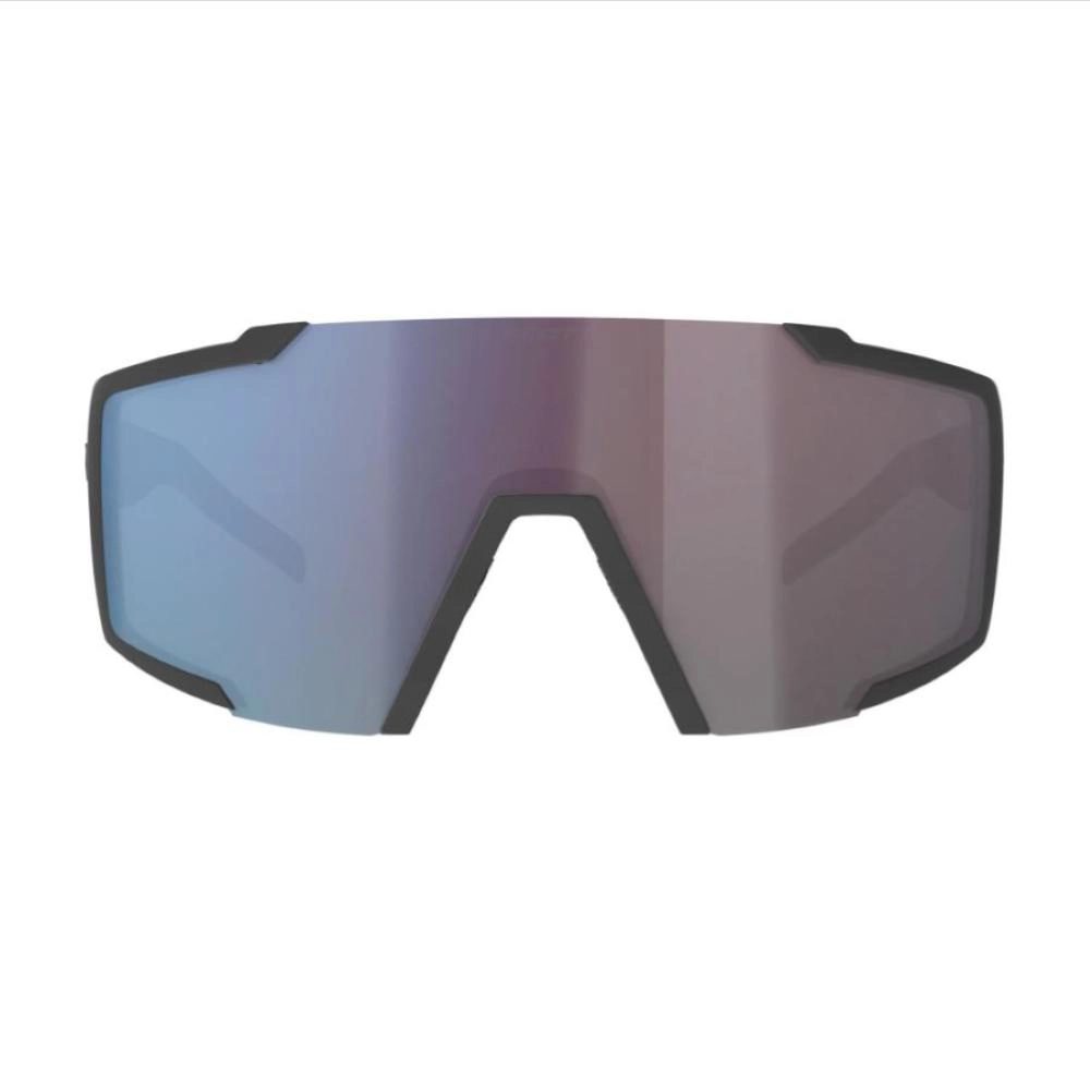 Occhiali Scott Sunglasses Shield Compact Black Mat, lente Blue Chrome Enhancer