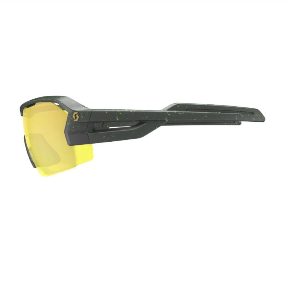Occhiali Scott Sunglasses Spur Black Mat/Yellow, lente Gold Chrome