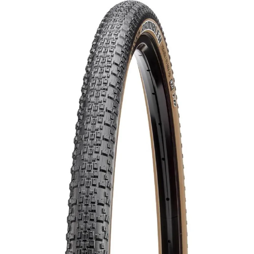 Copertone bici 650X47C Maxxis Rambler EXO TR Tanwall Nero/Para 60TPI Pieghevole