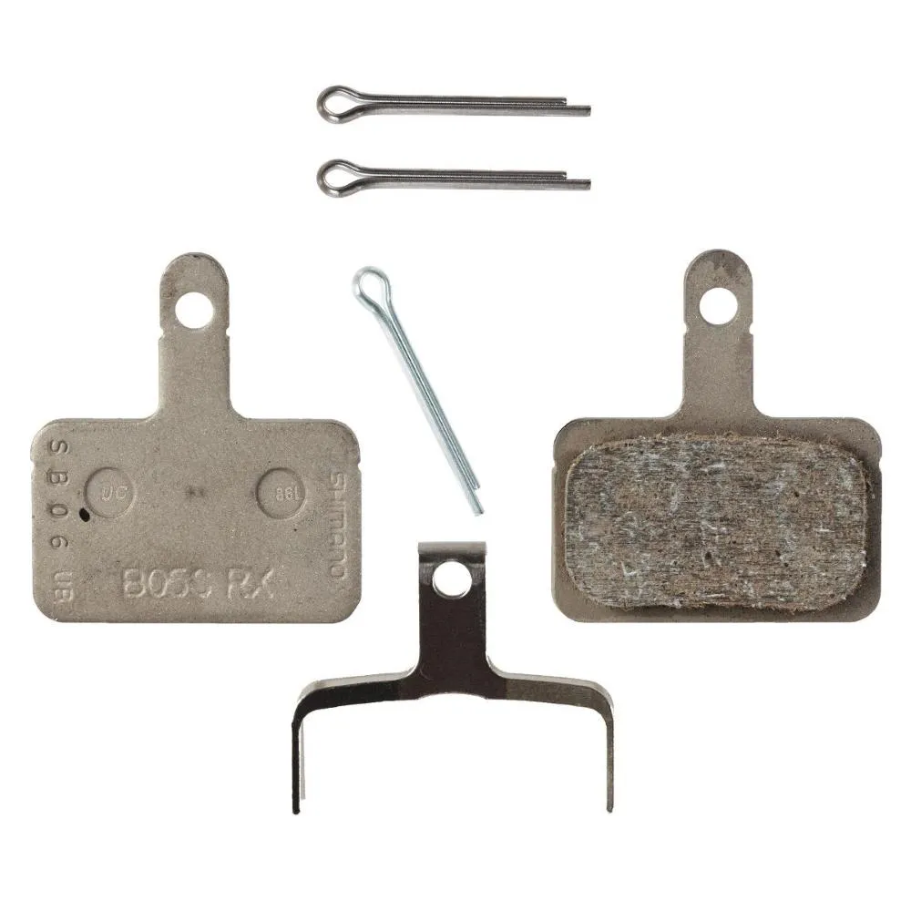 Set Pastiglie Freno Shimano B05S-RX con tampone molla e coppiglia tipo 3 in resina 2pz