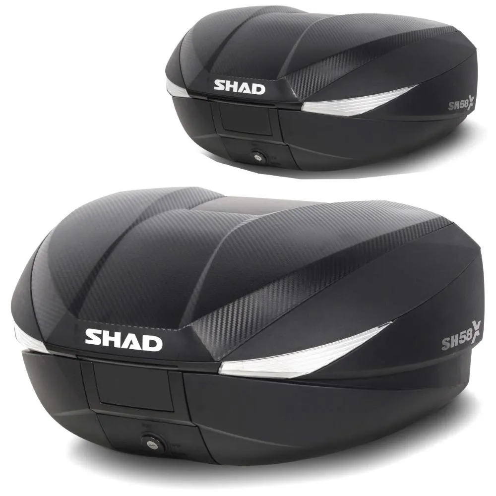 Valigia 58 litri Shad SH58X estensibile Cover Carbonio, con piastra