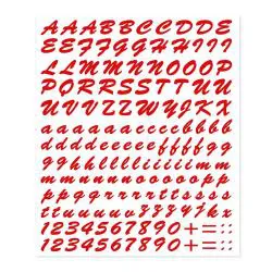 Set lettere adesive Rosse, 170 pz.