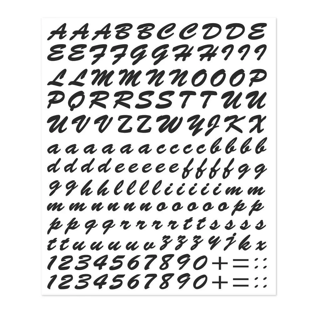 Set lettere adesive Nere, 170 pz.