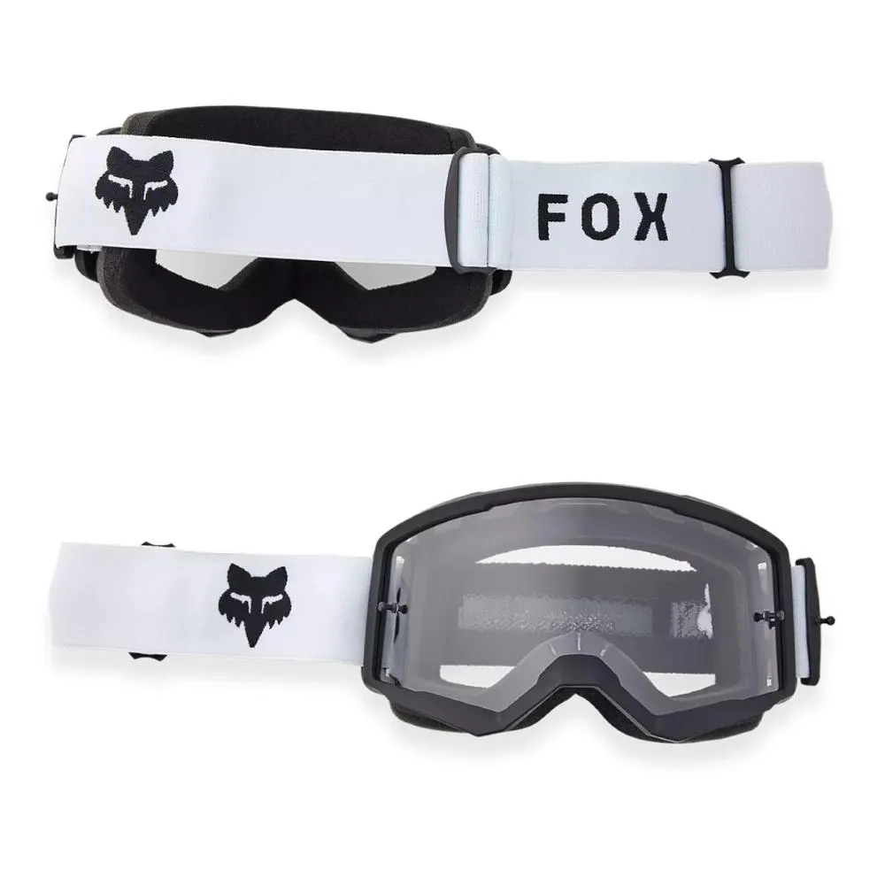 Occhiali MX/MTB Fox Main White, lente Trasparente