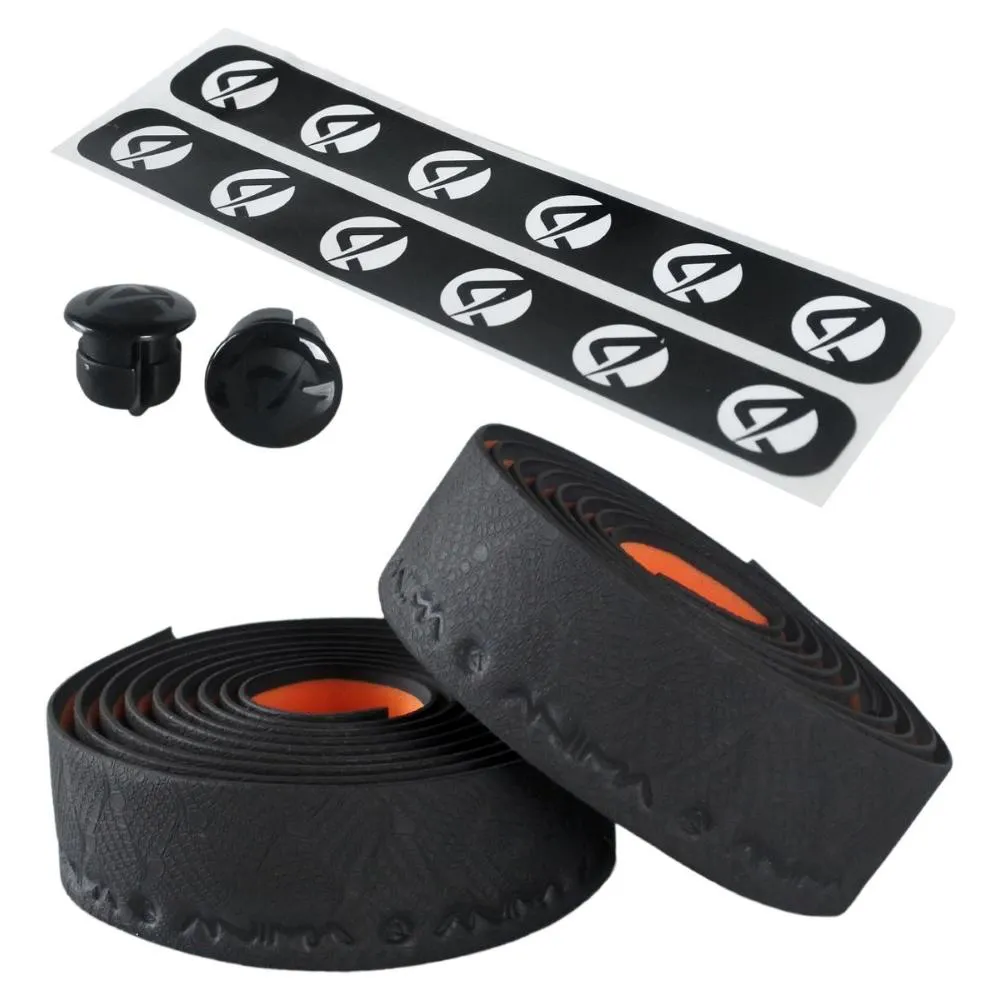 Nastro manubrio Fat Boy Gravel nero con tappi