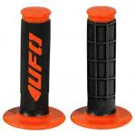Manopole moto Ø22 chiuse Ufo Challenger Cross/Enduro, Nero Arancione