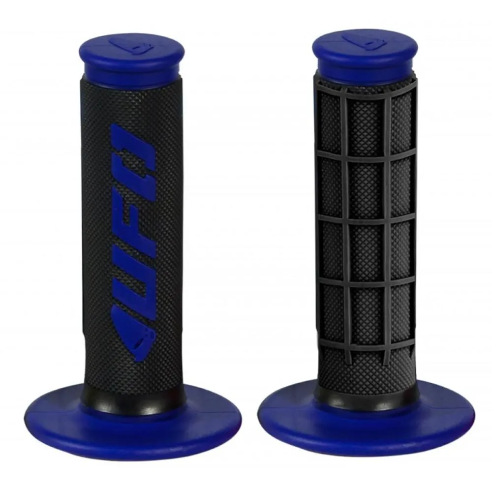 Manopole moto Ø22 chiuse Ufo Challenger Cross/Enduro, Nero Blu