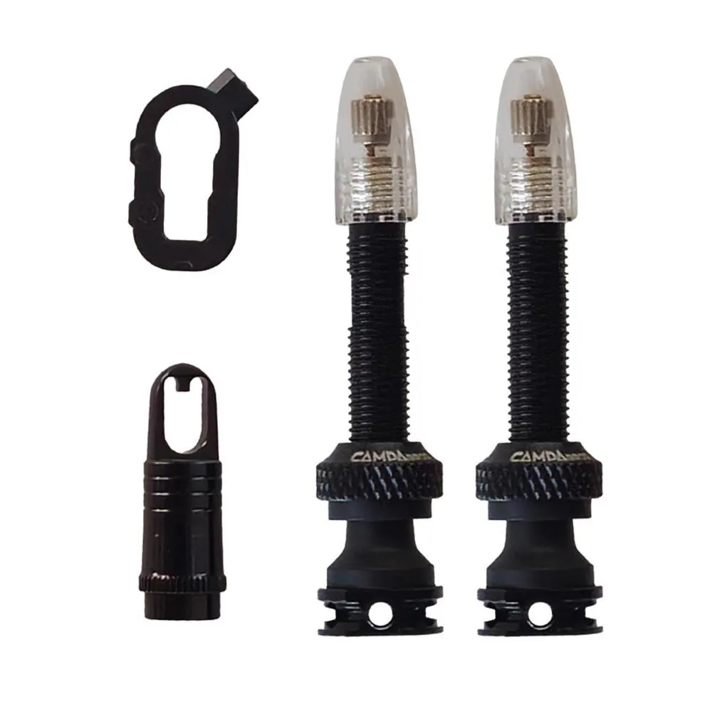 Valvole UST 40mm CampaBross nera 6 fori + accessori, 2 pz.