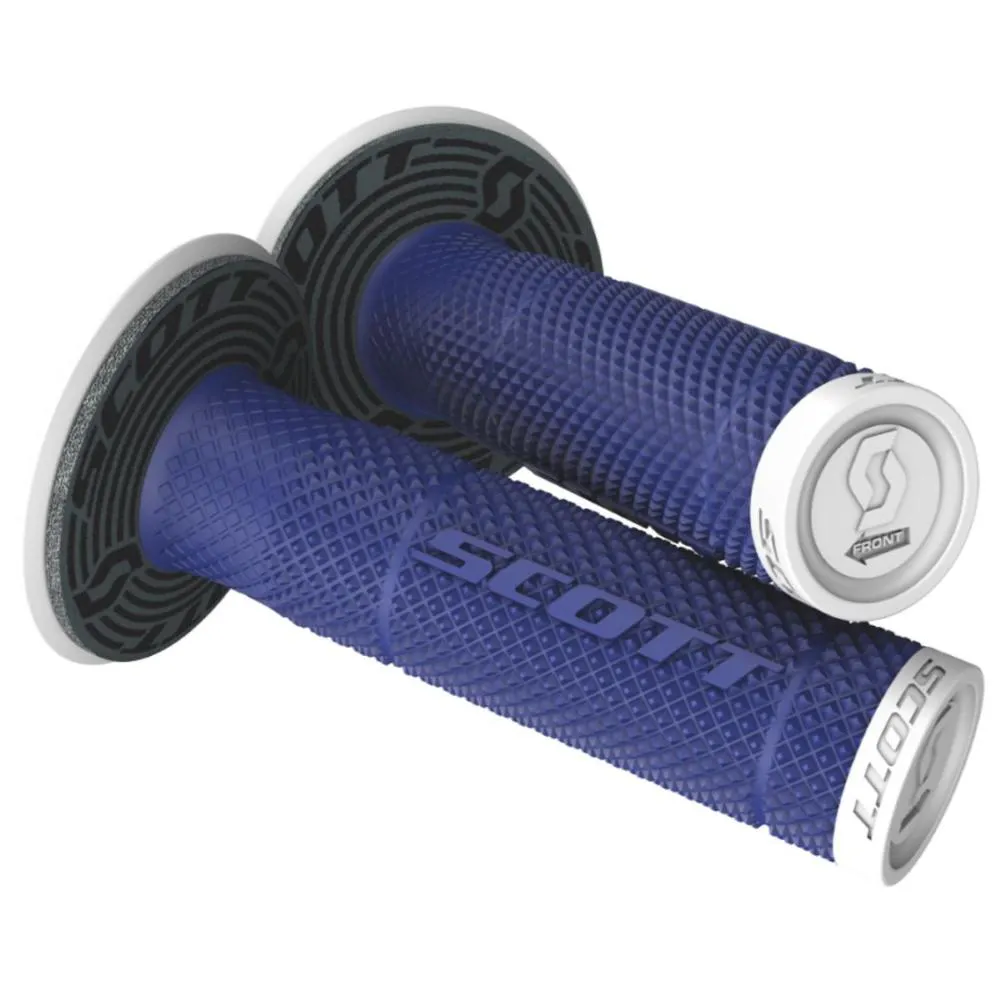 Manopole moto Ø22 chiuse Scott SX II + Donut White Blu