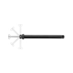 Perno Passante ergal ant FOX 15x110 Boost, Nero